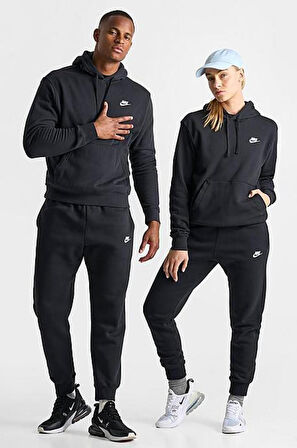 Nike Nsw Clup Hoodie Pull-Over Erkek Siyah Spor Sweatshrit