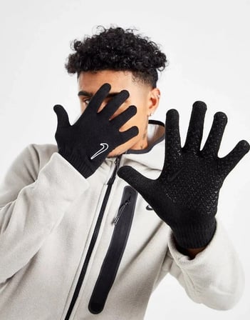 Knıt Tech And Grıp Tg 2.0 Unisex dokunmatik özellikli Siyah Antreman Eldiveni