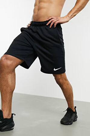 Nike Dri Fit Fleece Training Erkek Siyah Spor Şort