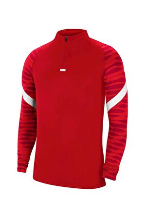 Nike M Df Strke21 Dril Top Erkek Uzun Kollu Tişört CW5858-657-Kırmızı