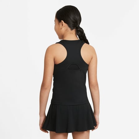 NikeCourt Dri-FIT Victory Kız Çocuk Siyah Tenis Üstü CV7573-010