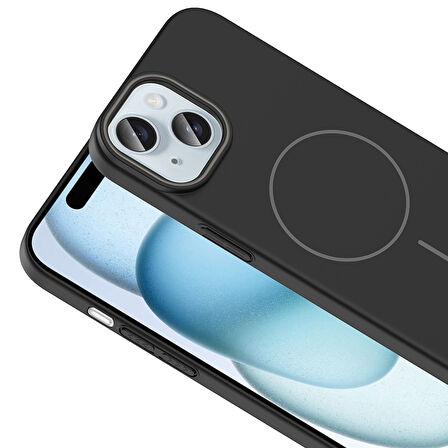Gpack Apple iPhone 15 uyumlu Kılıf M-Safe Şarj Özellikli Ruby Kapak