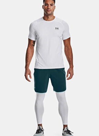 Under Armour 1361586-100-UA HG Armour Leggings Beyaz Düz Erkek Tayt