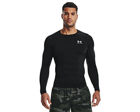 Under Armour Ua Hg Armour Comp Ls Erkek Antrenman Tişörtü 1361524-001 Siyah