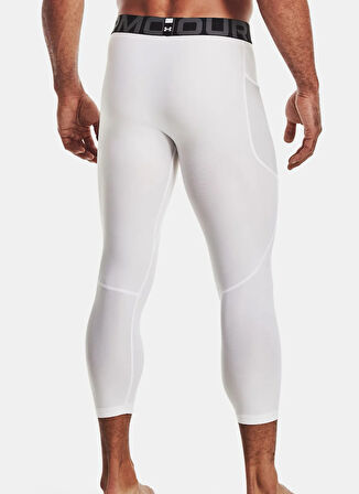 Under Armour 1361588-100-UA HG Armour 3/4 Leggin Beyaz Düz Erkek Tayt