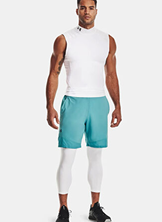 Under Armour 1361588-100-UA HG Armour 3/4 Leggin Beyaz Düz Erkek Tayt