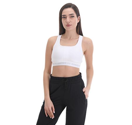 A1361034-100-100 Under Armour Ua Crossback Mid Bra Kadın Büstiyer Beyaz