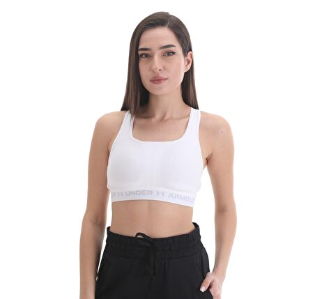 A1361034-100-100 Under Armour Ua Crossback Mid Bra Kadın Büstiyer Beyaz