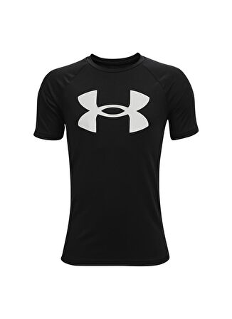 Under Armour Siyah Erkek Çocuk O Yaka Kısa Kollu Bol Kesim T-Shirt UA Tech Big Logo SS