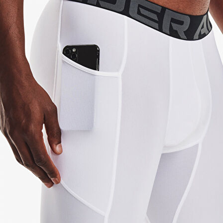 Under Armour HeatGear Pocket Long Erkek Beyaz Şort