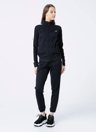Under Armour Siyah - Beyaz Kadın Eşofman Takımı 1365147-Tricot Tracksuit