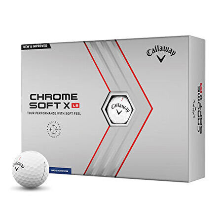 Callaway Bl Cg Chrome Soft X LS - Üçlü Golf Topu Beyaz Renk