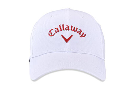 Callaway Hw Cg Liquid Metal Adj Kadın Kırmızı Logolu Beyaz Şapka