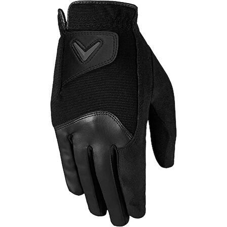 Callaway Mens Left Hand RAINSPANN Glove 2pk M Black- Erkek Golf Eldiveni Sol El Beyaz Medium 