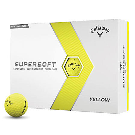 Callaway Bl Cg Supersoft Yellow - Üçlü Golf Topu Yeşil Renk