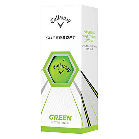 Callaway Bl Cg Supersoft Green - Üçlü Golf Topu Beyaz Renk