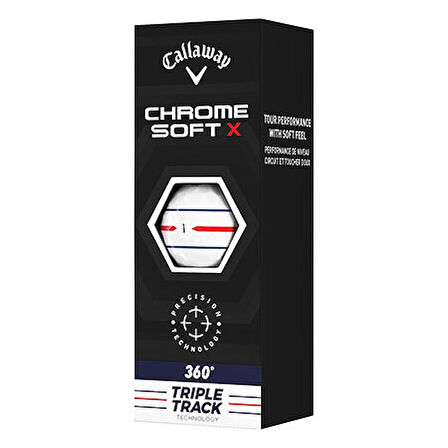 Callaway BL Chrome Soft 22 360 TRPLTRK - Üçlü Golf Topu Beyaz Renk