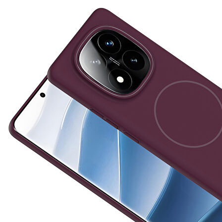 Gpack Xiaomi Redmi Note 14 Pro 4G uyumlu Kılıf M-Safe Şarj Özellikli Ruby Kapak