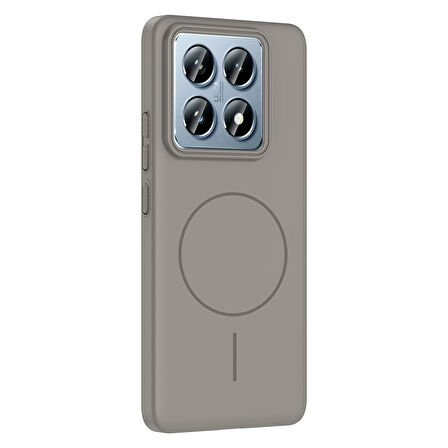 Gpack Xiaomi 14T Pro uyumlu Kılıf M-Safe Şarj Özellikli Ruby Kapak