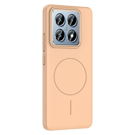 Gpack Xiaomi 14T Pro uyumlu Kılıf M-Safe Şarj Özellikli Ruby Kapak