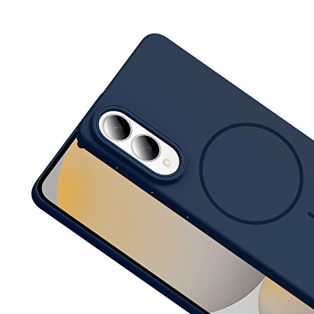 Gpack Samsung Galaxy S25 Edge uyumlu Kılıf M-Safe Şarj Özellikli Ruby Kapak