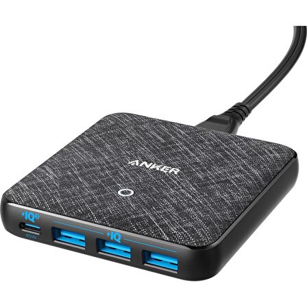 Anker PowerPort Atom III Slim 4 Çıkışlı 65W Power Delivery Gan Hızlı Şarj Cihazı - A2045