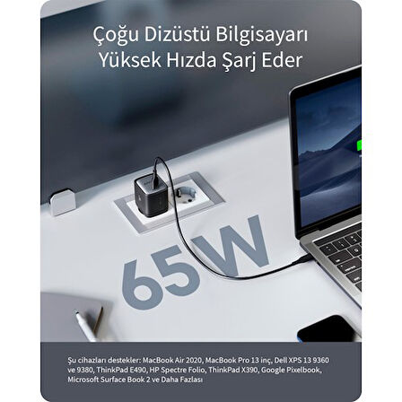 Anker Nano II 65W ŞArj Cihazı - A2663 - Siyah