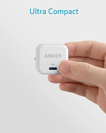 Anker PowerPort III Cube 20W USB-C Güç Adaptörü - Apple iPhone Hızlı Şarj Uyumlu - A2149