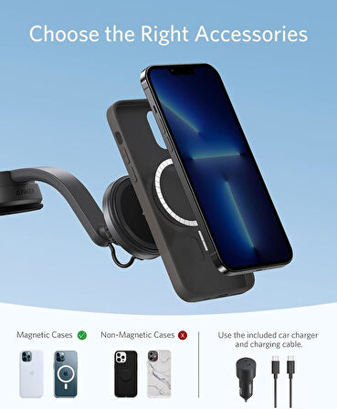 Anker 613 MagGo MagSafe Araç Şarj Aleti Outlet