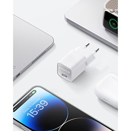 Anker 511 Nano Pro 30W USB-C Şarj Cihazı - Beyaz - A2147 (Anker Türkiye Garantili)