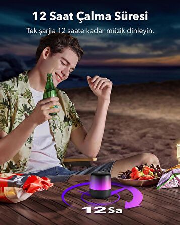 Anker Soundcore Glow Mini Hoparlör Siyah - A3136