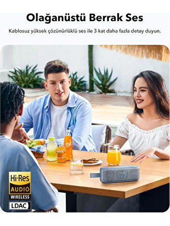 Anker Soundcore Motion 100 Taşınabilir Bluetooth Hoparlör - 20W Stereo Ses - Hi-Res - 12 Saate Varan Şarj - IPX7 Suya Dayanıklılık - Bluetooth 5.3 - Yeşil (Anker Türkiye Garantili)(OUTLET)