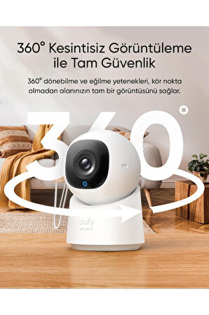 Eufy Security C210 360 Derece Dönebilen IP Kamera - 1080P HD Netlik - T8419