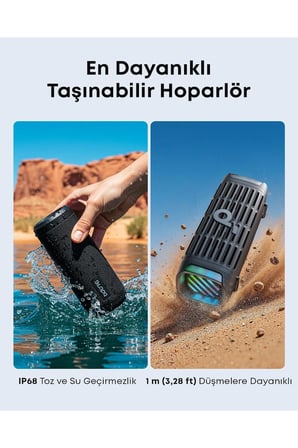 Soundcore Boom 3i Bluetooth Hoparlör, 50W, IP68 Su Geçirmez, Siyah - D5100