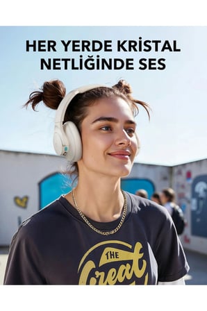 Soundcore Q11i Kulak Üstü Bluetooth Kulaklık, Derin Bas, 60 Saat Çalma Süresi, Beyaz - A3005