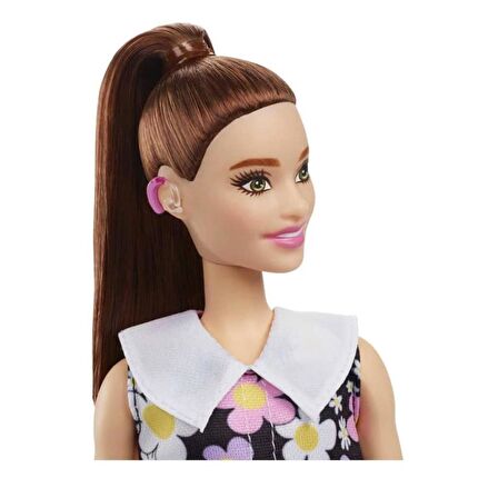 Barbie Fashionistas Çiçekli Elbiseli İşitme Cihazlı HBV19  