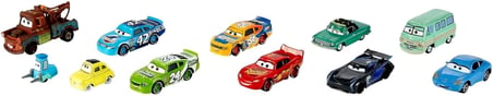 Mattel Disney ve Pixar Cars 10'lu metal yarış arabası seti HBW15