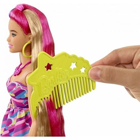 Barbie Tamamen Saç Bebek Kıvrımlı Fantezi Saç HCM89 Lisanslı Ürün