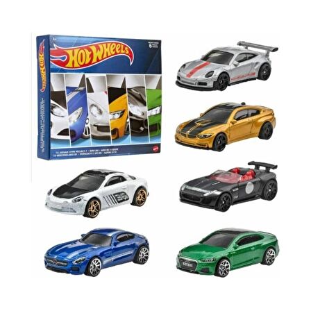 HOT WHEELS Avrupa Araba Kültürü 6 Lı Araba Seti Hdh51