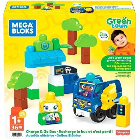 HDX90 Mega Bloks, Doğa Dostu Otobüs Seti, 36 Parça, +1 Yaş