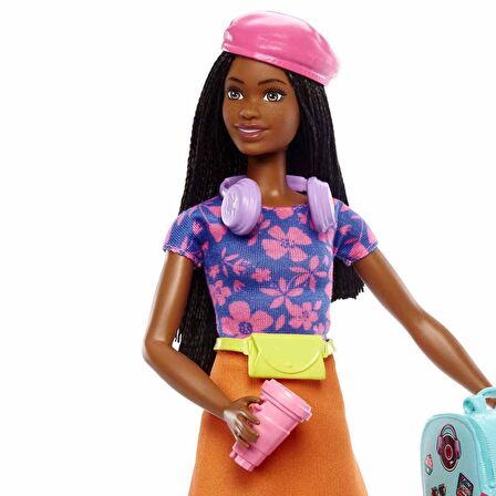 Barbie Brooklyn Seyahat Bebeği ve Aksesuarları HGX55 Lisanslı Ürün