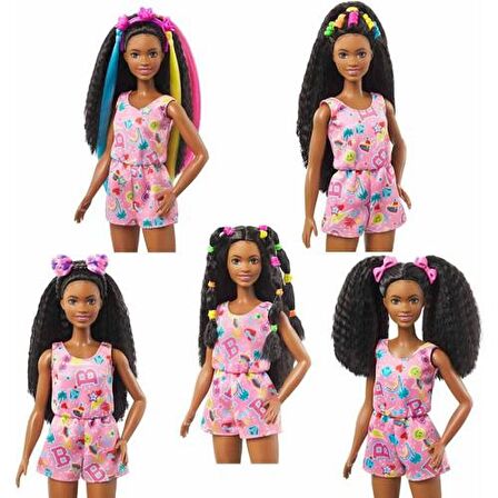 Barbie Brooklyn Eğlenceli Saçlar Oyun Seti HHM39 Lisanslı Ürün