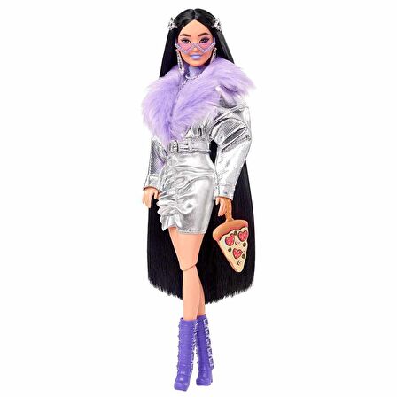 Barbie Extra Mor Tüylü Ceket HHN07 Lisanslı Ürün