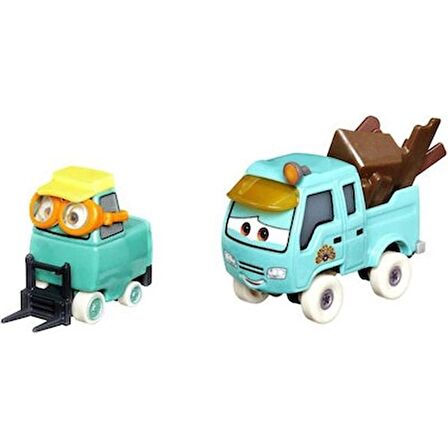 Disney Pixar Cars 2'li Sarah Cogs&Noriyuki DXV99 HHV09 Lisanslı Ürün