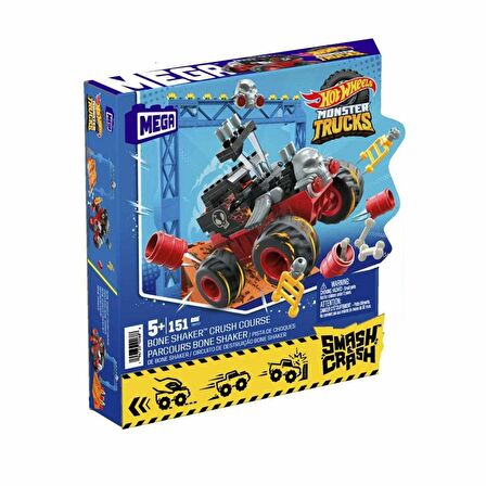 HKF87 MEGA Hot Wheels Smash N Crash Bone Shaker Çarpışma Seti 151 parça +5 yaş