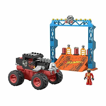 HKF87 MEGA Hot Wheels Smash N Crash Bone Shaker Çarpışma Seti 151 parça +5 yaş