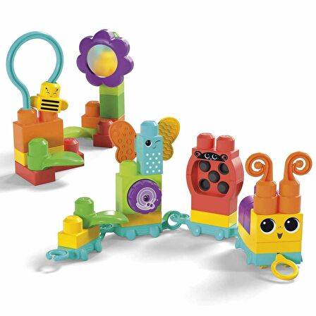 HKN44 Mega Bloks Hareketli Duyusal Gelişim Tırtılı 30 parça +1 yaş