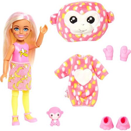 Barbie Cutie Reveal Bebek Chelsea -Maymun HKR12 HKR14 Lisanslı Ürün