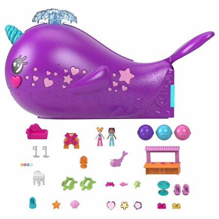 Polly Pocket Sparkle Cove Macera Teknesi HKV71 Lisanslı Ürün