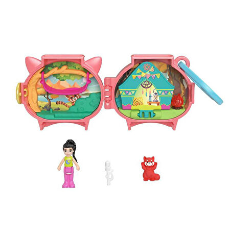 Polly Pocket Sevimli Hayvanlar Kompakt Oyun Seti Kızıl Panda GYV99-HKV49 